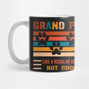 Retro Grand Paw Like a regular grandpa But Cooler   - Best Dad Ever Mug